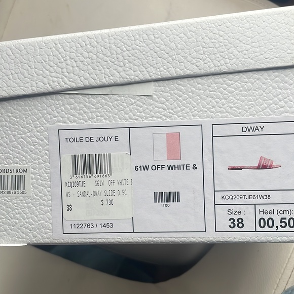Offwhite/Salmon Christian Dior Sandal / Dway Toile De / Eu Size 38 - Picture 5 of 5